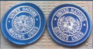 United Nations patch flat earth map